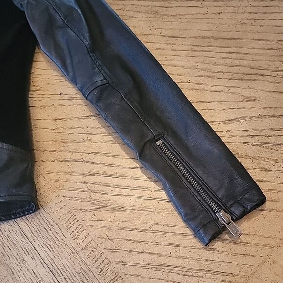 Black leather and faux fur jacket XS BLANKNYC - Picture 10 of 11